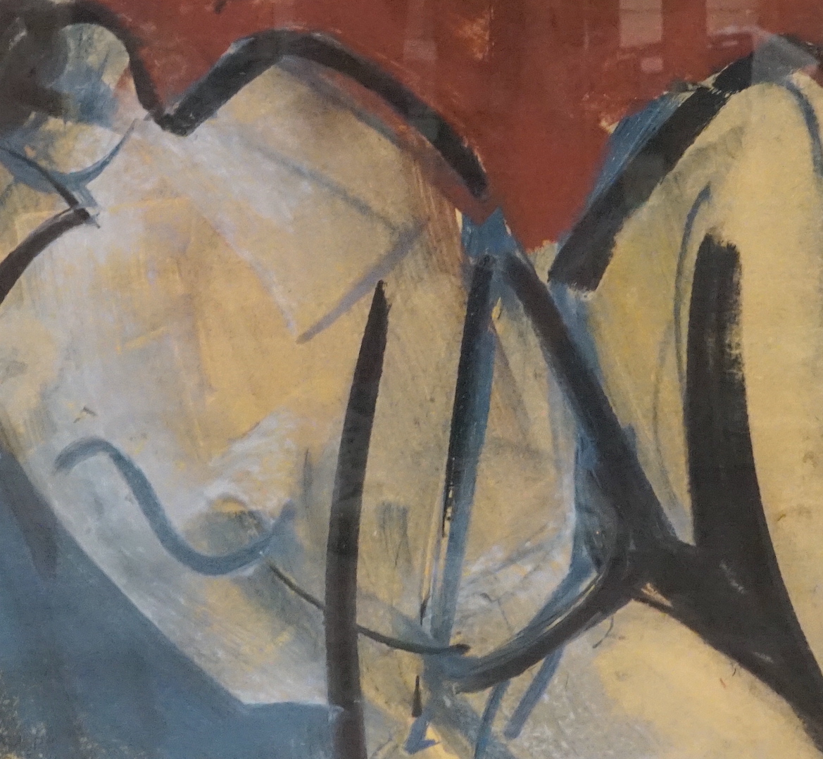 Mary Stork (1938-2017), oil pastel, 'Autumn', signed in pencil and dated '93, Bank Street Gallery label verso, 28 x 30cm